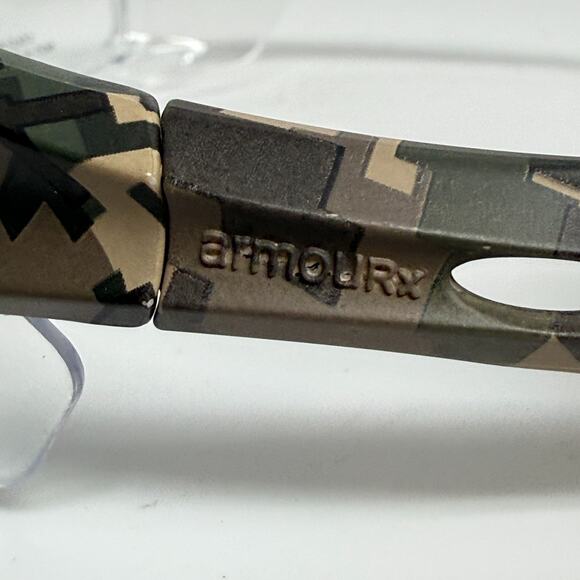 ArmouRx ARX Z87-2+ Brown Clear Rectangular Full Rim Eyeglasses 55-21 H19590 - Picture 3 of 7